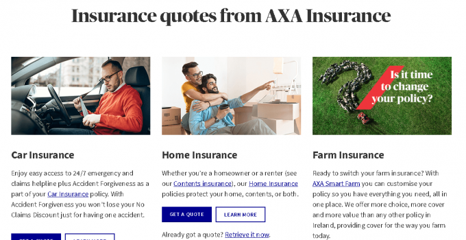 List Of AXA Insurance Branches In Ireland 2022, AXA Insurance Ireland Office Contacts