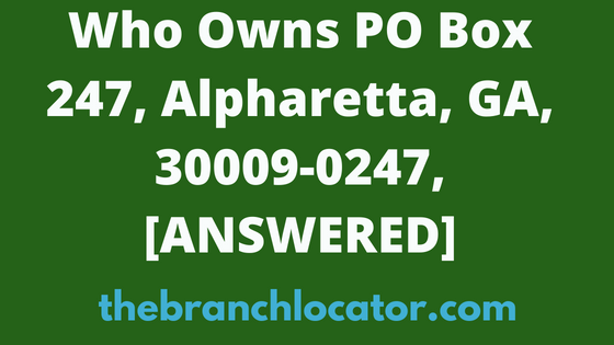 PO Box 247, Alpharetta, GA, 30009-0247, [SOLVED], 2022
